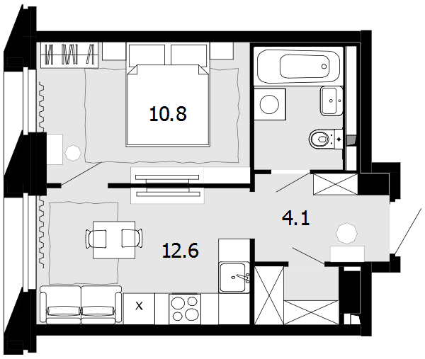 Новая Звезда, II очередь Москва — планировка 1
