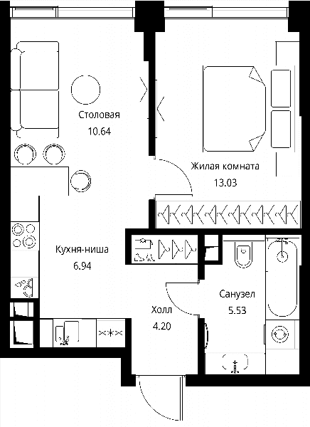City Bay Москва — планировка 1
