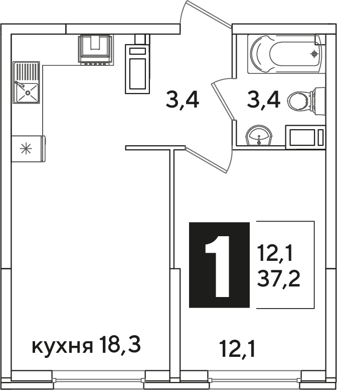 Самолёт Краснодар — планировка 1