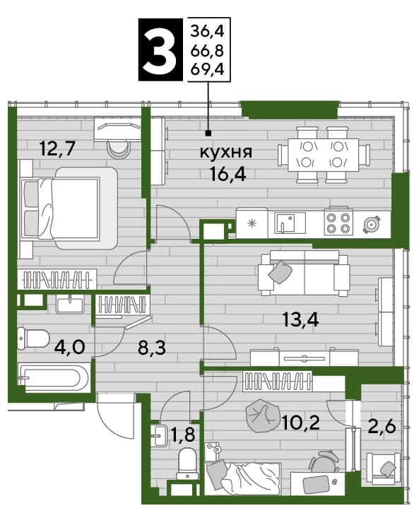 DOGMA PARK Краснодар — планировка 3