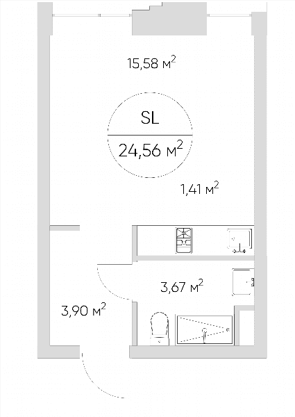 Nice loft Москва — планировка Студия
