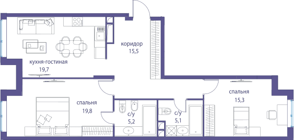 Остров, Остров.4 Москва — планировка 2