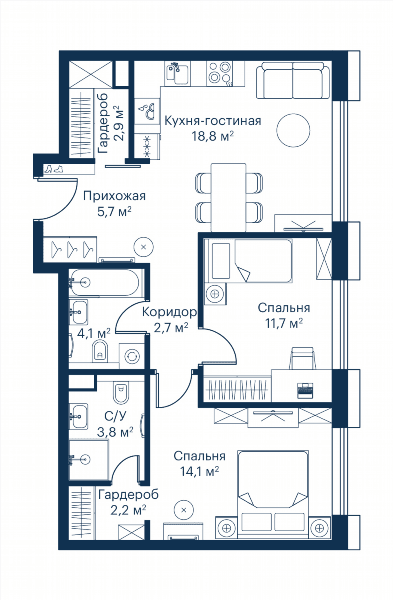 City Bay Москва — планировка 2