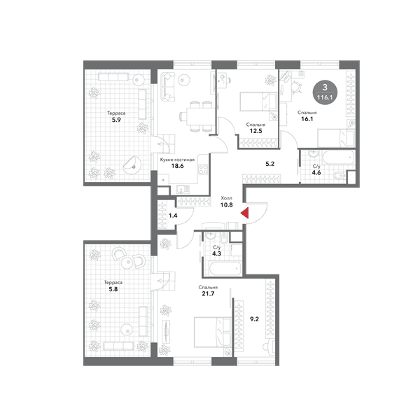 Voxhall Москва — планировка 4