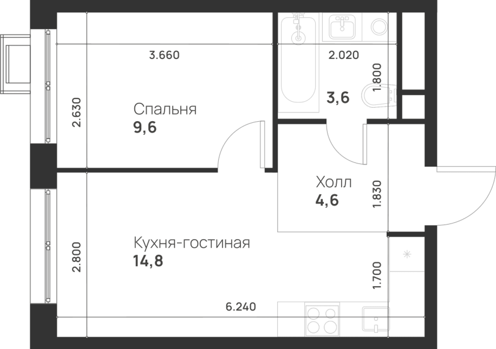 Foreville Москва — планировка 1
