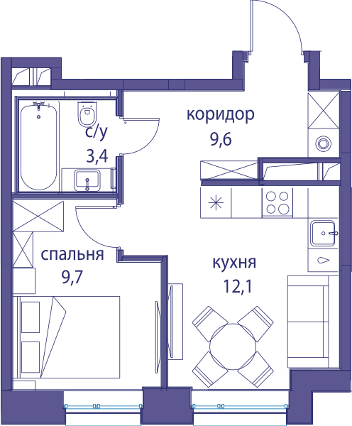Остров, Остров.4 Москва — планировка 1