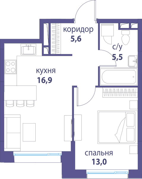 Символ, Вдохновение Москва — планировка 1