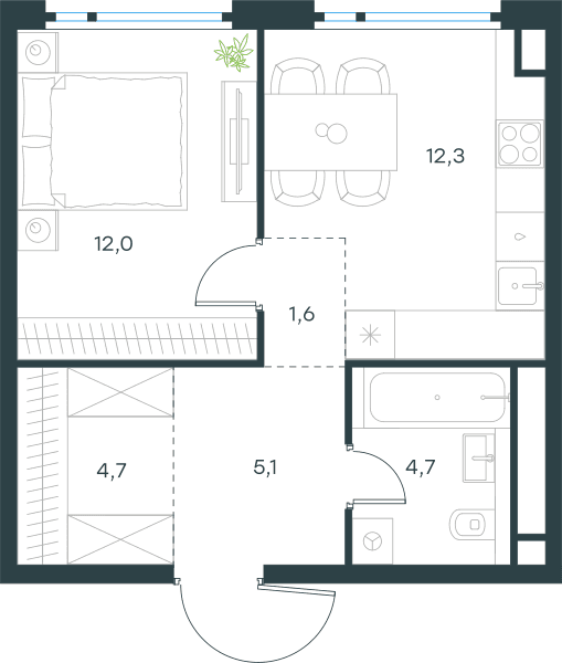 Level Нижегородская Москва — планировка 1