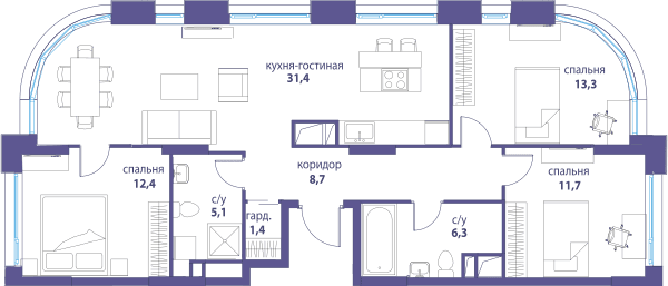 Символ, Вдохновение Москва — планировка 3