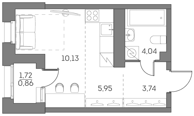 Аквилон BESIDE 2.0 Москва — планировка 1