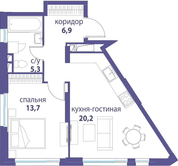 Символ, Вдохновение Москва — планировка 1