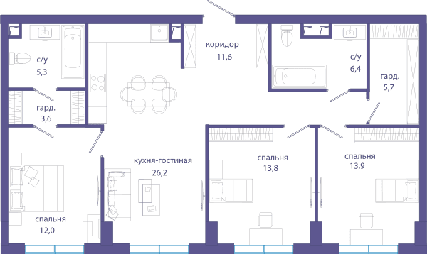 Событие, Событие 4 Москва — планировка 3