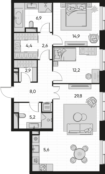 Pride-home Москва — планировка 3
