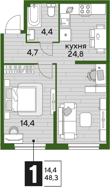 DOGMA PARK Краснодар — планировка 1