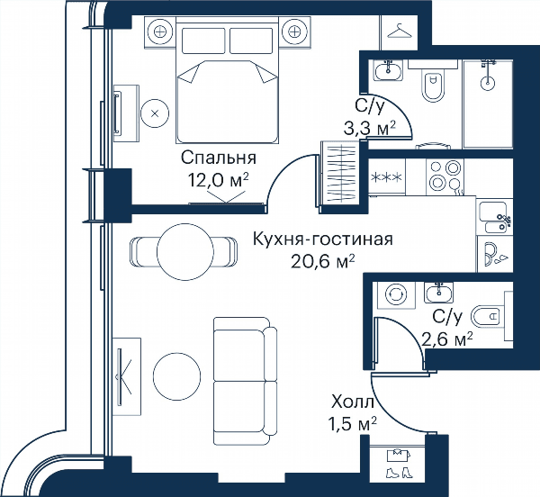 City Bay Москва — планировка 1