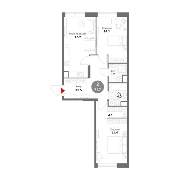 Voxhall Москва — планировка 3