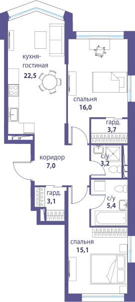Символ, Вдохновение Москва — планировка 2