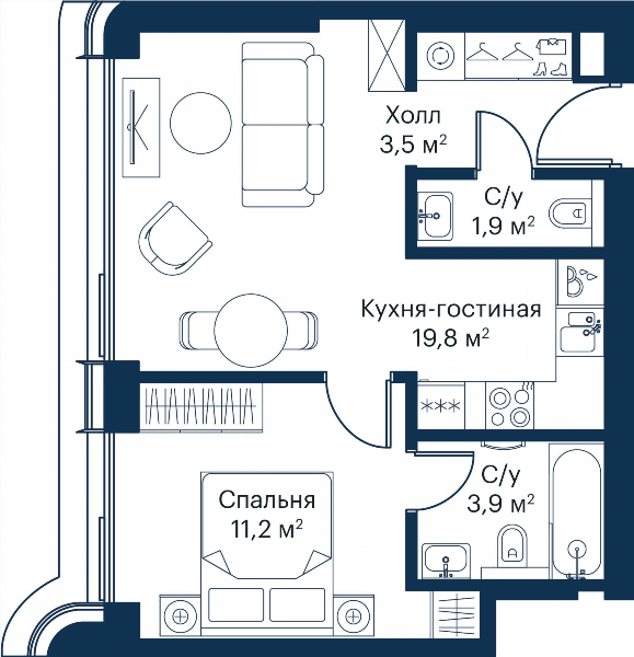 City Bay Москва — планировка 1
