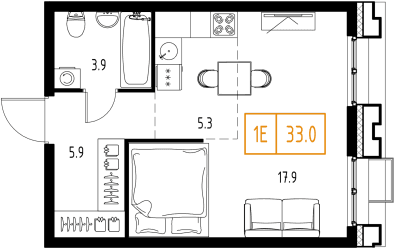 Skolkovo ONE Москва — планировка 1
