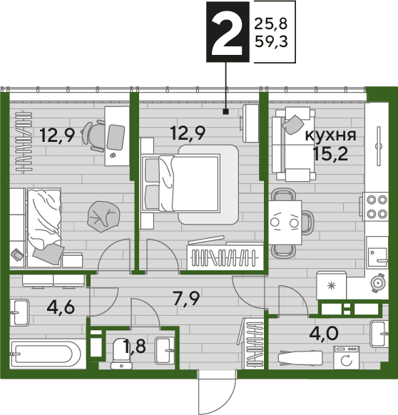 DOGMA PARK Краснодар — планировка 2