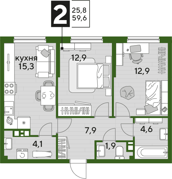 DOGMA PARK Краснодар — планировка 2