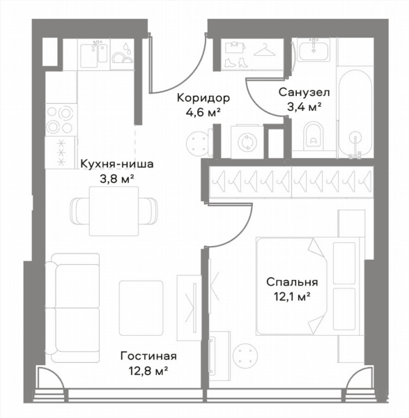SLAVA Москва — планировка 1