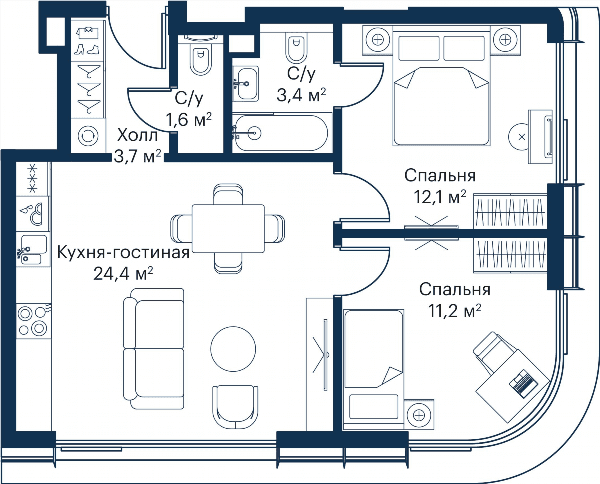 City Bay Москва — планировка 2