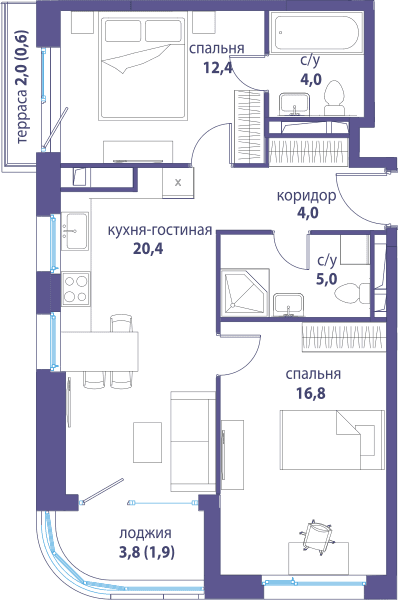 Символ, Независимость Москва — планировка 2