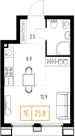 Skolkovo ONE Москва — планировка 1