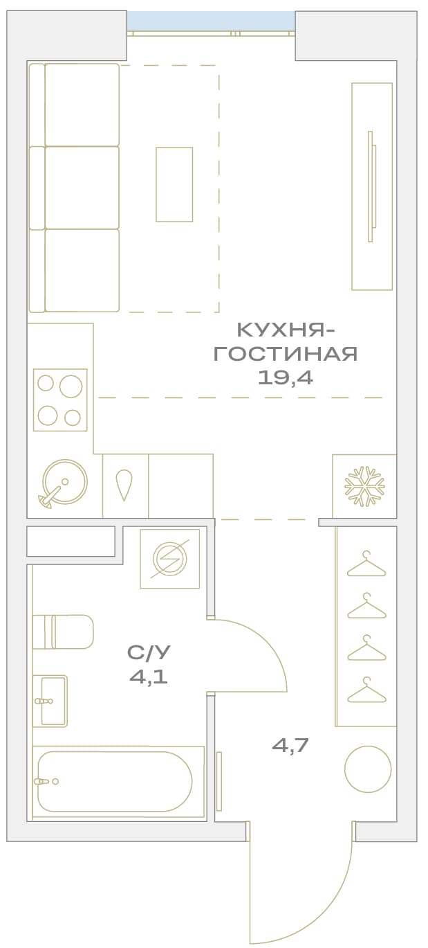 Детали Москва — планировка 1