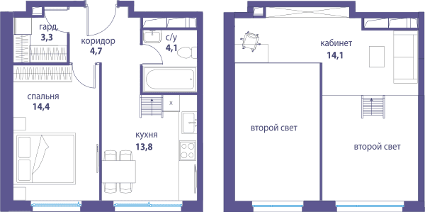 Символ, Независимость Москва — планировка 1
