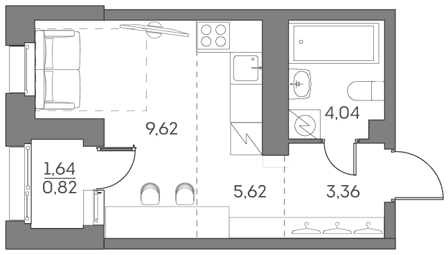 Аквилон BESIDE 2.0 Москва — планировка 1