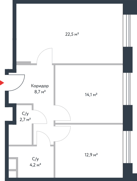 Riverpark Москва — планировка 3