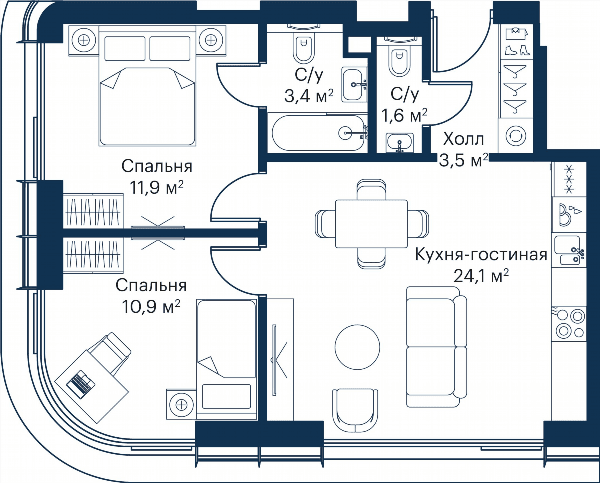 City Bay Москва — планировка 2