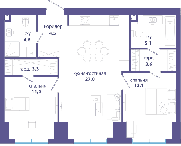 Событие, Событие 4 Москва — планировка 2
