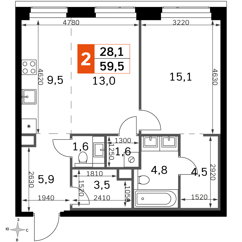 Amber City Москва — планировка 2
