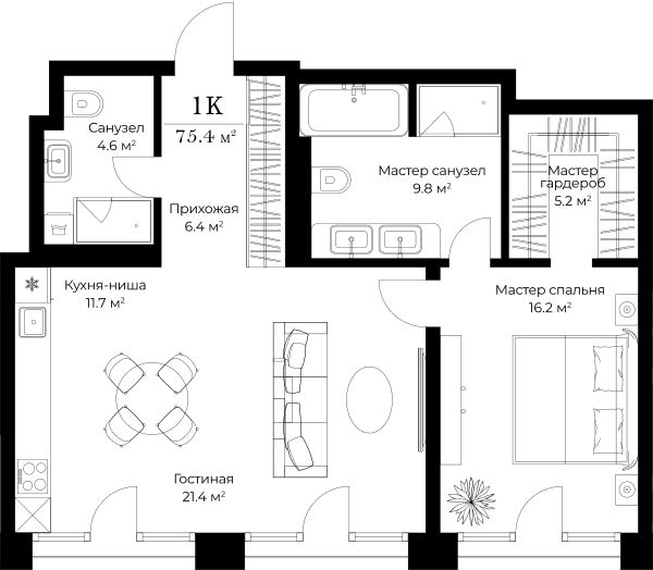 Opus-home Москва — планировка 1