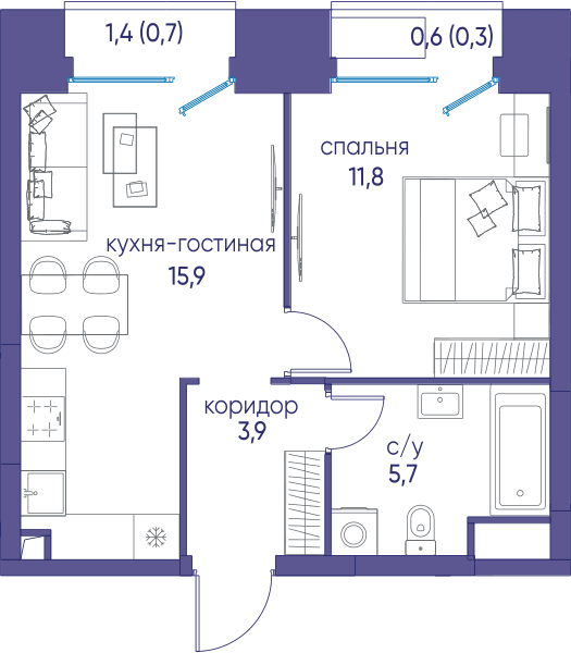 Остров, Остров.6 Москва — планировка 1