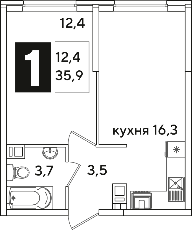 Самолёт Краснодар — планировка 1