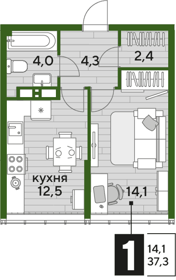 DOGMA PARK Краснодар — планировка 1