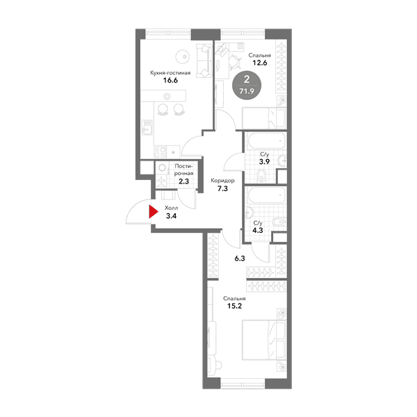 Voxhall Москва — планировка 2