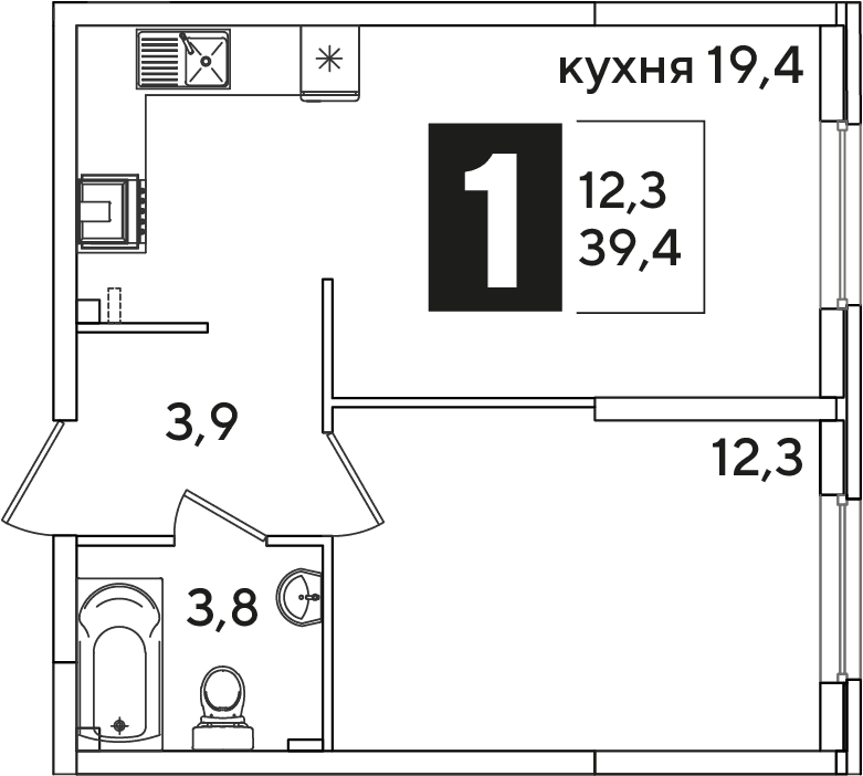 Самолёт Краснодар — планировка 1