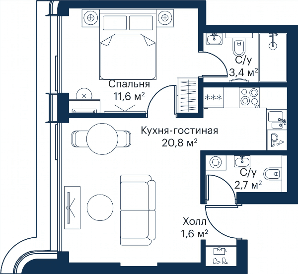 City Bay Москва — планировка 1