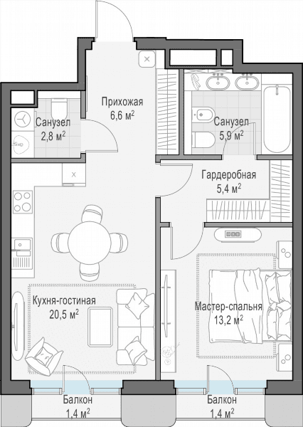 Тишинский Бульвар Москва — планировка 1