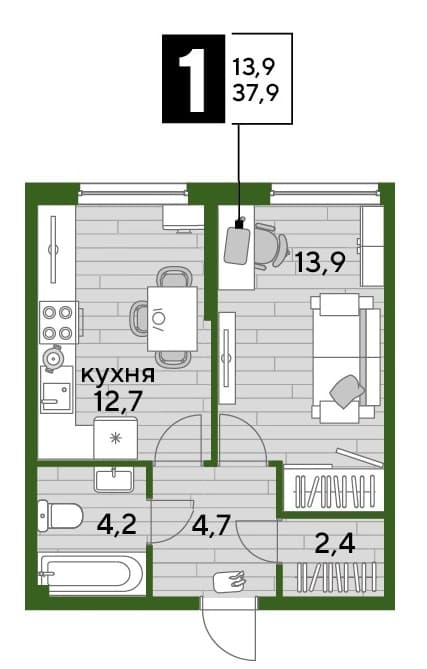 DOGMA PARK Краснодар — планировка 1