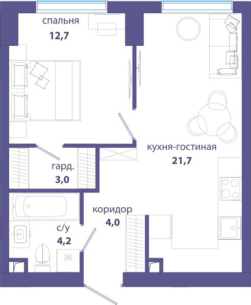 Событие, Событие 4 Москва — планировка 1