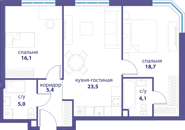 Событие, Событие-3 Москва — планировка 2