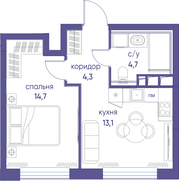 Остров, Остров.5 Москва — планировка 1