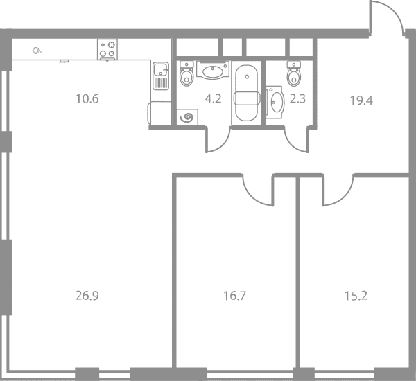 WestTower Москва — планировка 3