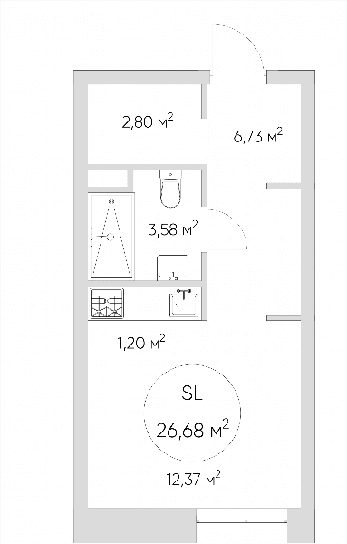 Nice loft Москва — планировка Студия